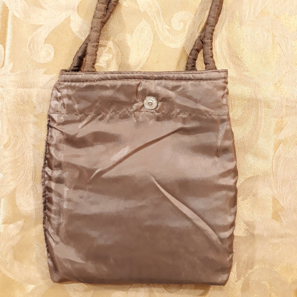 Artsy Boho Floral Beaded Brown Fabric Handbag - Picture 4 of 8